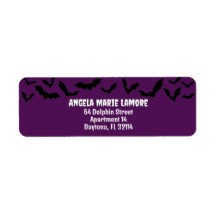 Deep Purple Bat Halloween themed Spooky