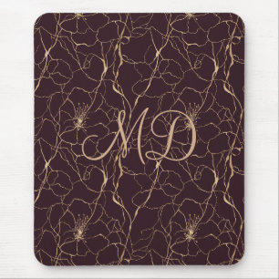 Deep Purple Chic Modern Desk Decor Mouse Mat