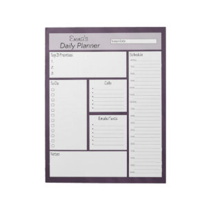 Deep Purple Daily Planner Notepad