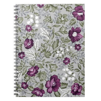 Deep Purple Floral Notebook