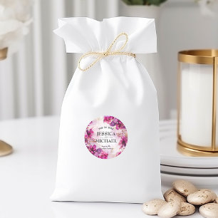 Deep purple Fuchsia Enchantment: Watercolor  Classic Round Sticker