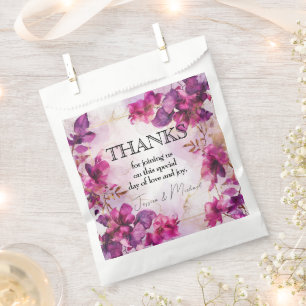 Deep purple Fuchsia Enchantment: Watercolor Favour Bags