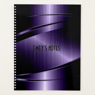 Deep-purple geometric design metallic texture planner