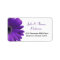 Deep Purple Gerbera Daisy Wedding Address Labels