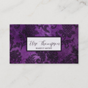 Deep Purple Glam 2 Makeup Artist  Business Card