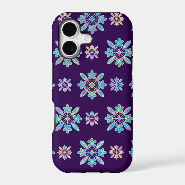 Deep Purple Hawaiian Quilt Pattern Case (Back)