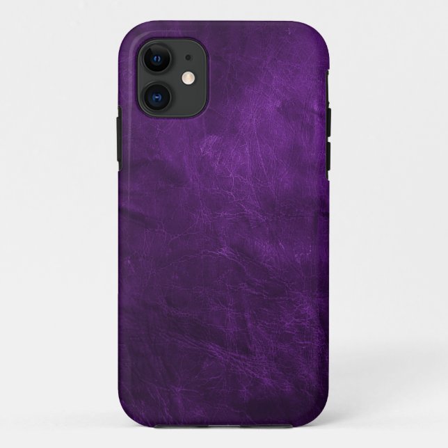 Deep Purple Leather Case-Mate iPhone Case (Back)