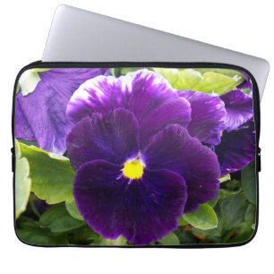 Deep Purple Pansies, Laptop Sleeve