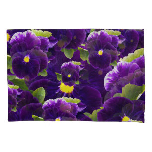 Deep Purple Pansy Bushes, Pillowcase
