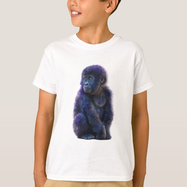 Deep Purple Primate Portrait T-Shirt (Front)