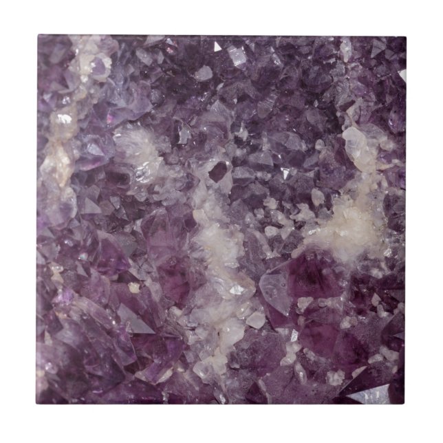 Deep Purple Quartz Crystal Tile (Front)