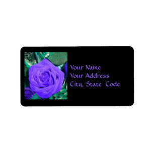 Deep Purple Rose Address Labels