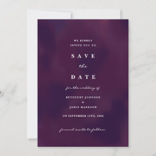 Deep Purple Save the Date Invitation