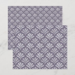 Deep Purple Scalloped Floral Fan Scrapbook Paper