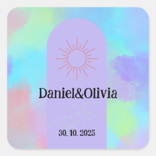 Deep Purple Soft Weeding Stuff Square Sticker