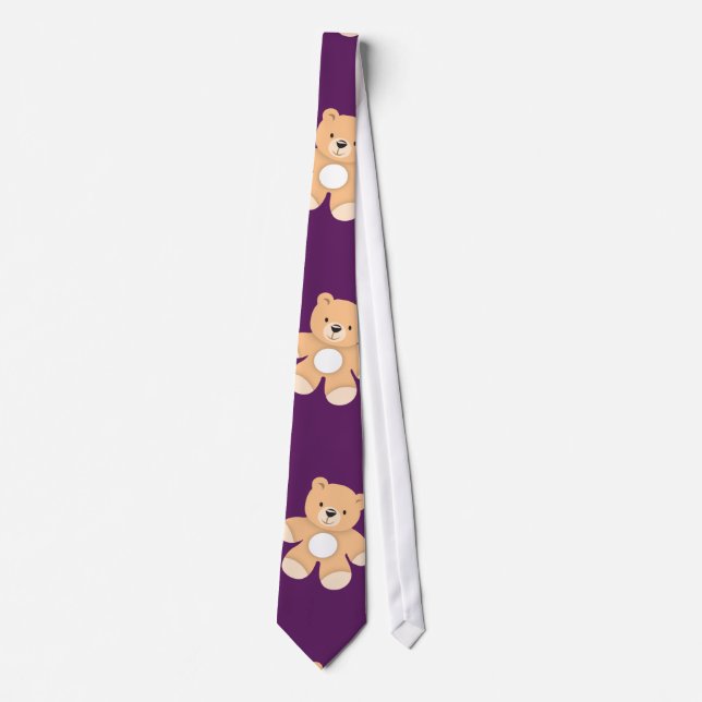 Deep Purple Teddy Bear, Bears Tie (Front)