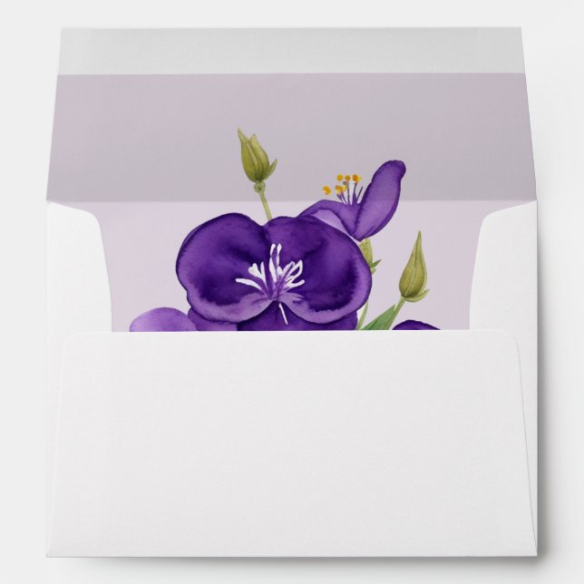 Deep Purple Violets Envelope (Back (Bottom))