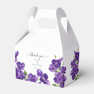 Deep Purple Violets Favour Box
