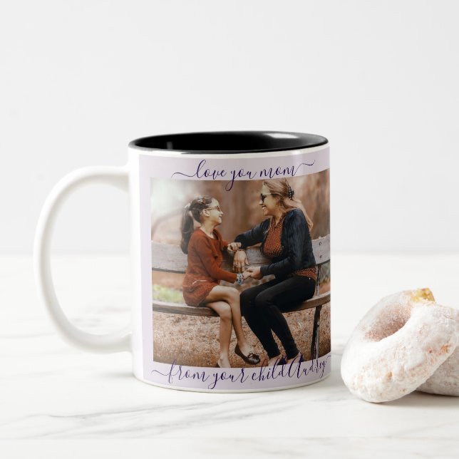 Deep Purple Violets Mother's Day Mug (With Donut)