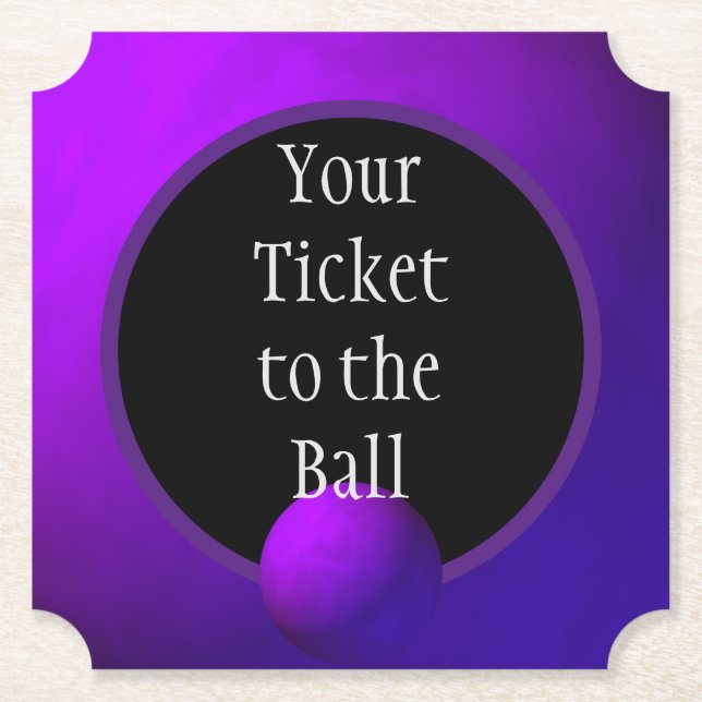 Deep Purple Your Ticket to the Ball Paper Coaster (Front)