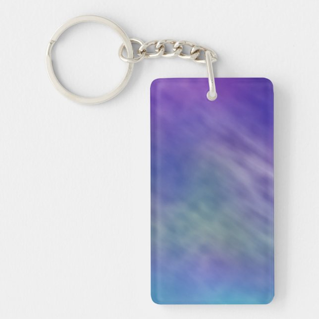 Deep Rainbow Coloured Sky Background Key Ring (Front)