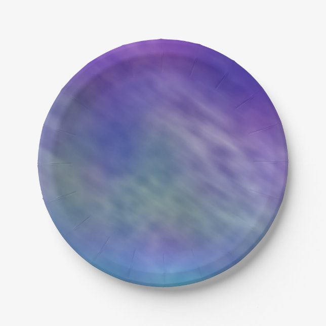 Deep Rainbow Coloured Sky Background Paper Plate (Front)