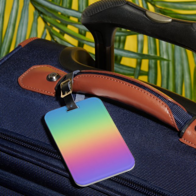 Deep Rainbow Gradient Luggage Tag (Front Insitu 1)