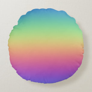 Deep Rainbow Gradient Round Cushion