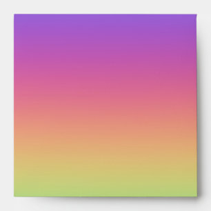 Deep Rainbow Gradient Wedding Invitation Envelopes