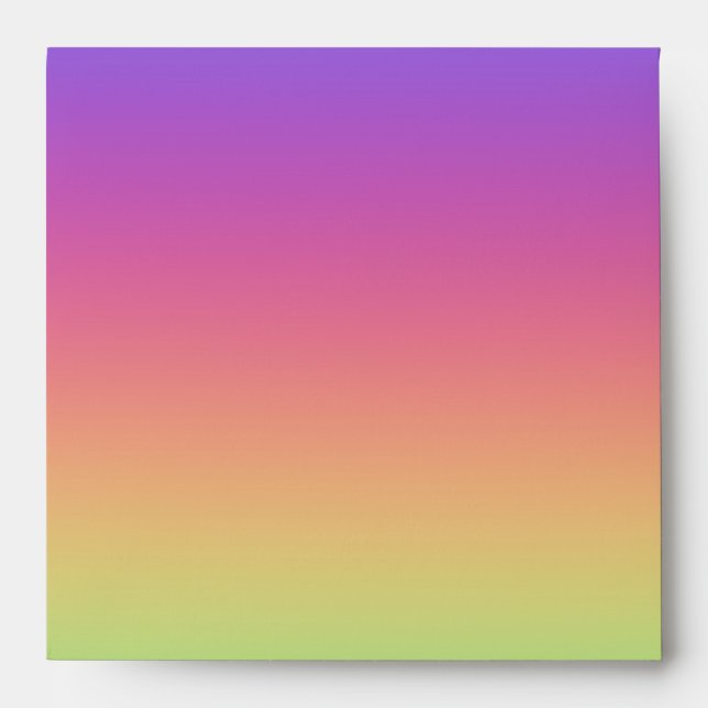 Deep Rainbow Gradient Wedding Invitation Envelopes (Front)