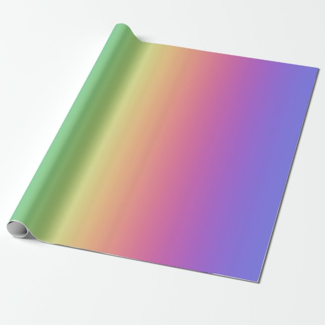 Deep Rainbow Gradient Wrapping Paper (Unrolled)
