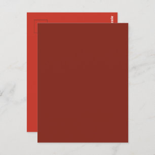 Deep Red Autumn Fall Season Solid Colour Postcard