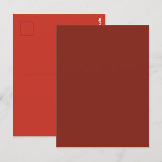 Deep Red Autumn Fall Season Solid Colour Postcard