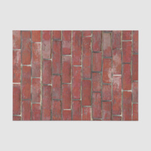 Deep Red Brick Pattern Tissue Paper