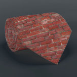 Deep Red Brick Wall Pattern Tie<br><div class="desc">This cool tie is decorated with a deep red brick wall pattern. Perfect gift for a construction worker,  builder or mason.</div>
