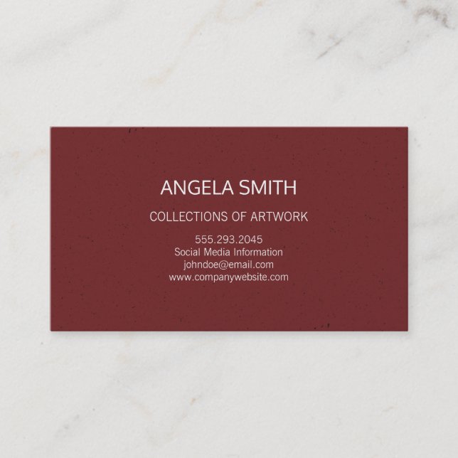 Deep Red Business Card (Front)