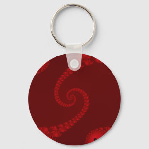 Deep Red Double Spiral Keychain