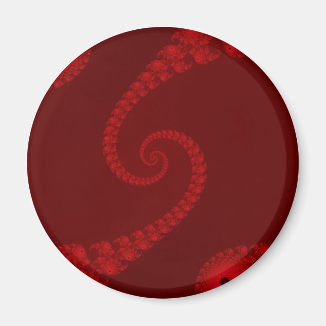 Deep Red Double Spiral Magnet (Front)