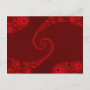 Deep Red Double Spiral Postcard