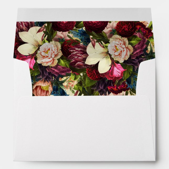 Deep Red Flower Memorial Envelope (Back (Bottom))