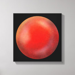 Deep Red Galaxy Orb – Crimson Canvas Print