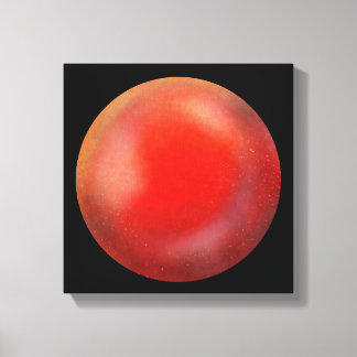 Deep Red Galaxy Orb – Crimson Canvas Print