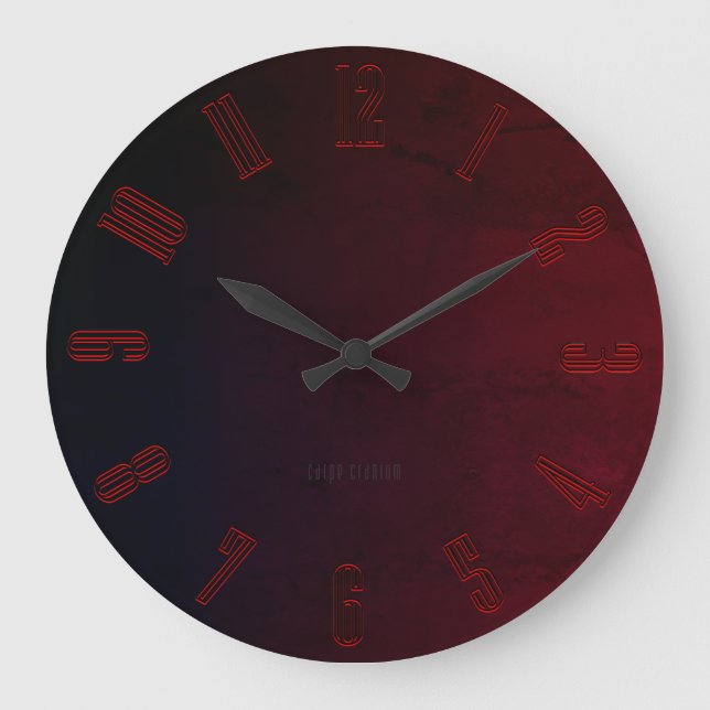 Deep Red Large Clock (Front)
