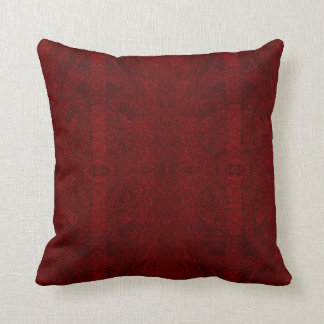 Deep Red Lines Throw Pillow