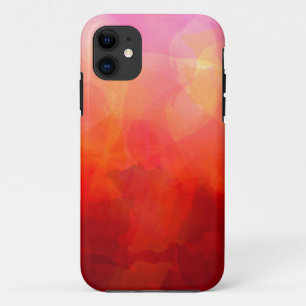 Deep Red Orange Yellow Watercolor Background iPhone 11 Case