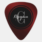 Deep Red Personalised Guitar Pick