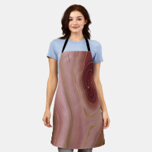 Deep Red & Pink Marble Aprons