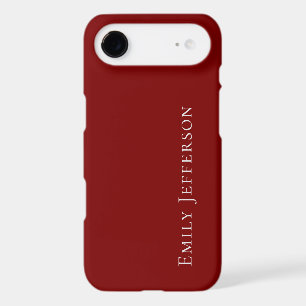 Deep Red Plain Elegant Professional Modern