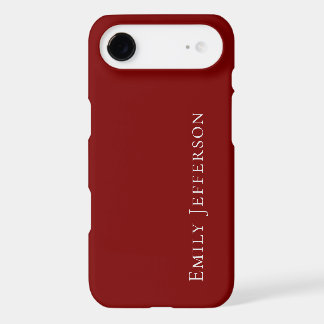Deep Red Plain Elegant Professional Modern