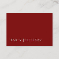 Deep Red Plain Elegant Professional Modern